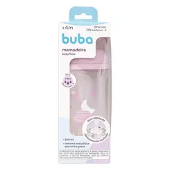Mamadeira Buba Easy Flow Nuvem Rosa 330ml