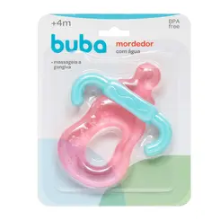 Mordedor com gua Buba Mamadeira Resfrivel Rosa
