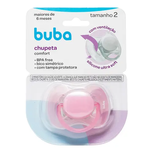 Chupeta Buba Comfort Tam.2 Rosa
