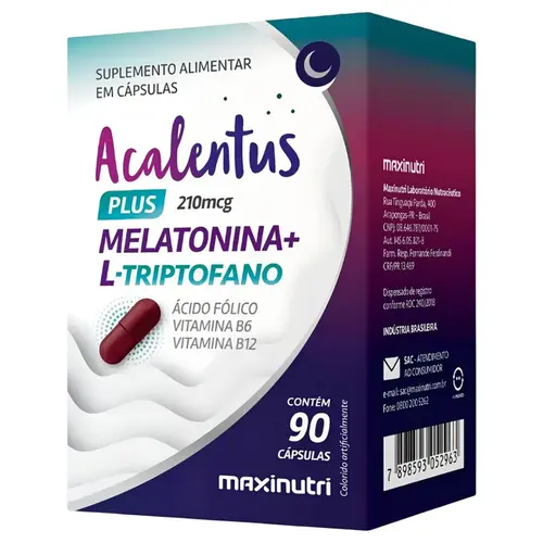 Acalentus Plus - Melatonina + L-Triptofano 90 Cápsulas