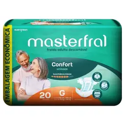 Masterfral Confort Grande fralda geriátrica adulto tamanho G 20un