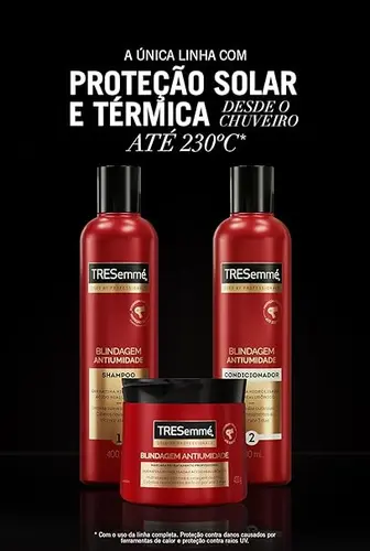 Kit Tresemmé Blindagem Antifrizz Shampoo 350ml + Condicionador 175ml