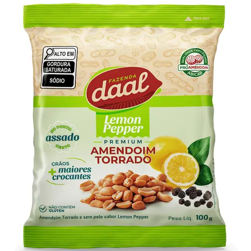 Amendoim Torrado Sal Lemon Pepper 100g