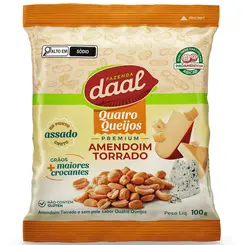 Amendoim Torrado Salgado 4 Queijos Daal 100g