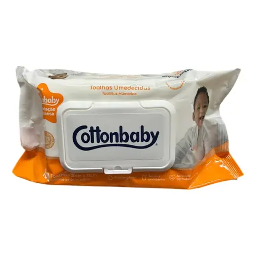 Toalhas Umedecidas Cottonbaby C/100 Hidratação Intensa