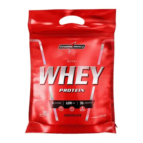 Nutri Whey Protein Integralmedica Chocolate Pouch 907g
