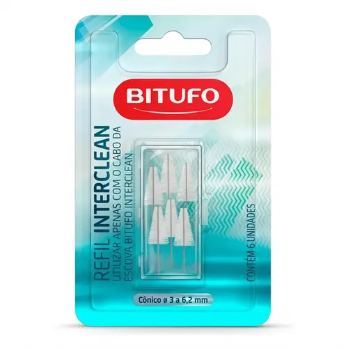 Refil Escova Interdental Bitufo Interclean Cônico 6 Unidades