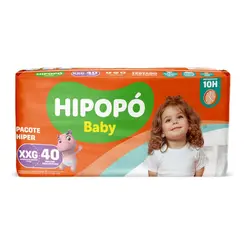 Fralda Hipopo Baby Hiper XXG 40 unidades