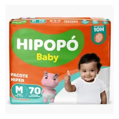 Fralda Hipopó Baby Hiper M 70 Unidades