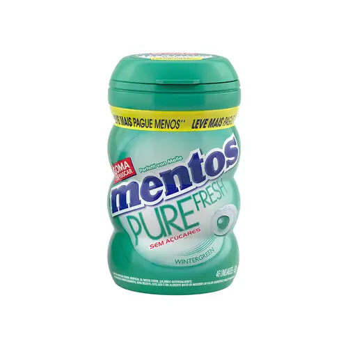Mentos Pure Fresh Chiclete Sem Açúcar Sabor Wintergreen 92g