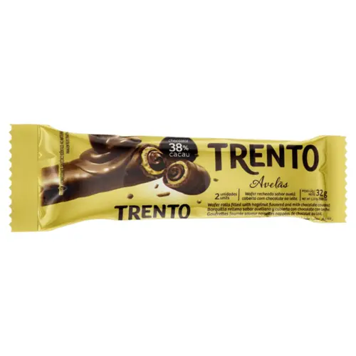 Biscoito Wafer Trento Avelãs 32g