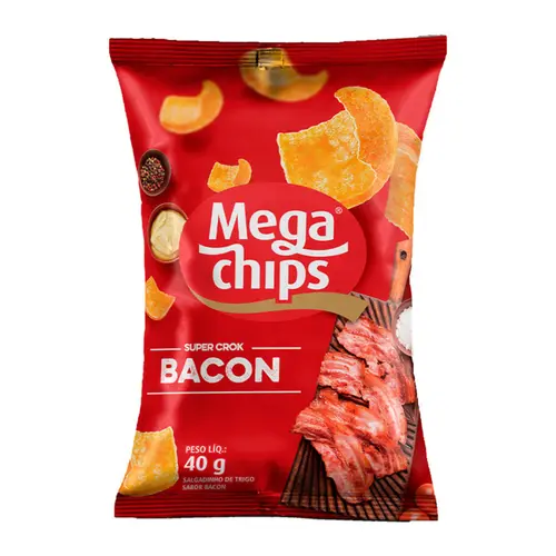 Salgadinho de Trigo Sabor Bacon Mega Chips 40g