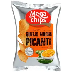 Batata Lisa Mega Chips Queijo Nacho Picante 40g