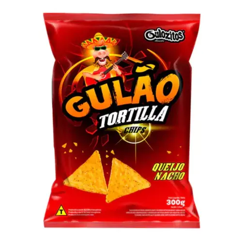 Salgadinho Gulão Tortilla Sabor Queijo Nacho 300g