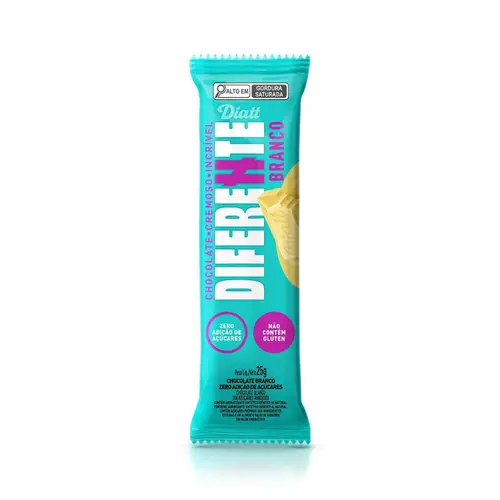 Chocolate Branco Diferente Diatt Zero Açúcar 25g