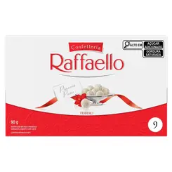 Bombom Raffaello Caixa com 9 Unidades Ferrero Rocher 90g