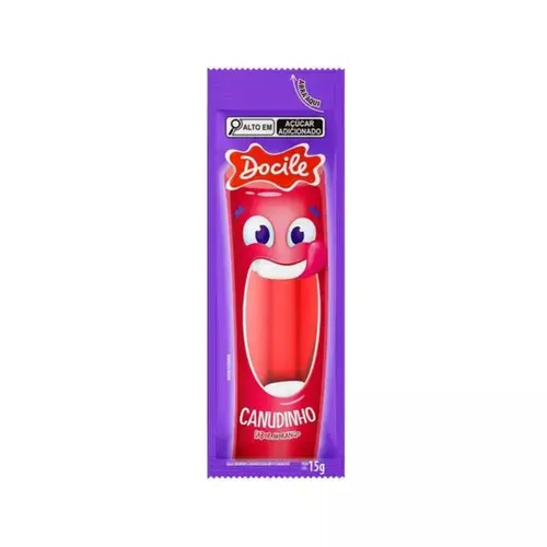 Canudinho Regaliz Morango Docile 15g