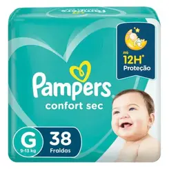 Fralda Infantil Pampers Confort Sec Mega G 38 Unidades
