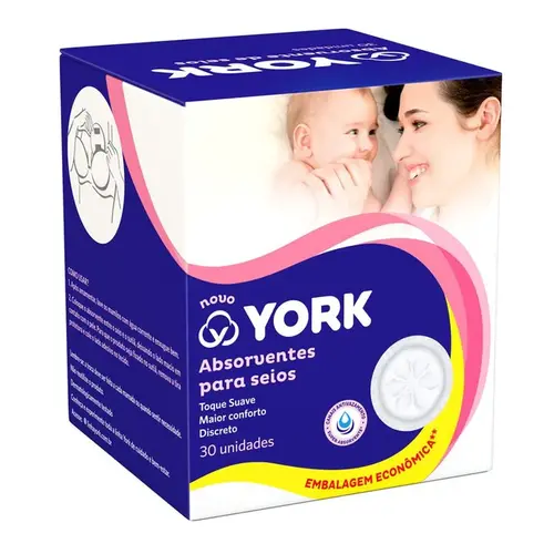 Absorvente Para Seios York Leve 30 Pague 24 Unidades