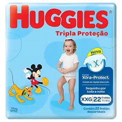 Fralda Infantil Huggies XXG Tripla Proteção 22 Un