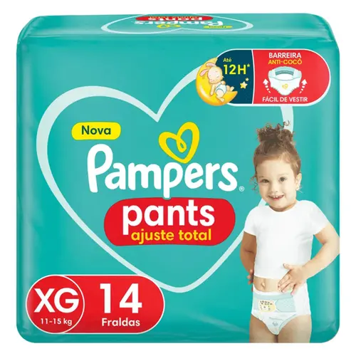 Fralda Infantil Pampers Pants Calça XG 14un