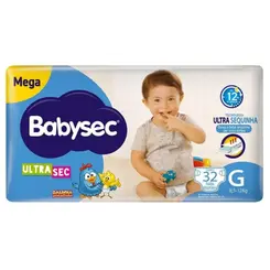 Fralda Babysec Ultrasec Galinha Pintadinha Mega G 32 un
