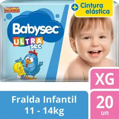 Fralda Infantil Babysec Jumbo Tamanho XG 20 unidades
