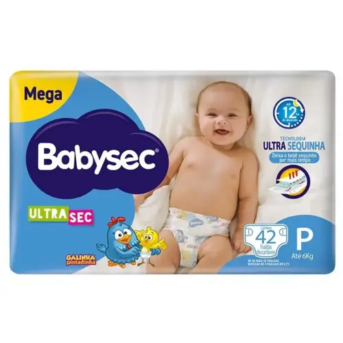 Fralda Infantil Babysec Mega Tamanho P 42 Unidades