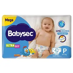 Fralda Infantil Babysec Mega Tamanho P 42 Unidades