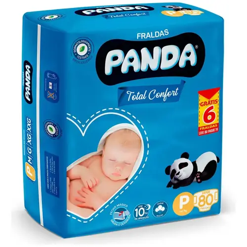 Fralda Infantil Panda Hiper Tamanho P 80 Unidades
