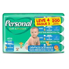 Lenços Umedecidos Personal Leve 4 Pague 3 200un
