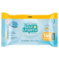 Toalha Umedecida Bebê Limpinho Premium 140 Unidades