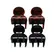 Piranha Life B Mini Preta e Café 1,2cm 4 Unidades