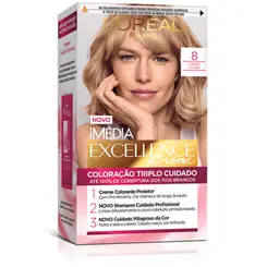 Kit Tintura Imédia Excellence L Oréal Louro Claro 8