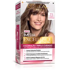 Kit Tintura Imédia Excellence L Oréal Louro Acinzentado 7.1