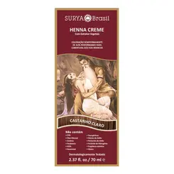Tinta de Cabelo Henna Creme Surya Brasil Castanho Claro