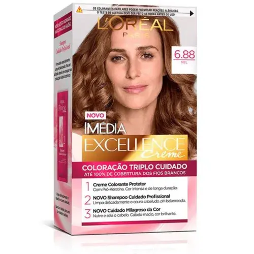 Kit Tintura Imédia Excellence L Oréal Mel 6.88