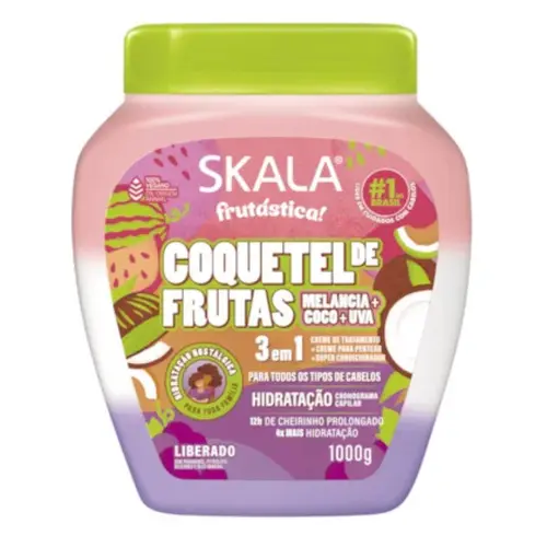 Creme de Tratamento 3 em 1 Coquetel de Frutas Skala 1kg