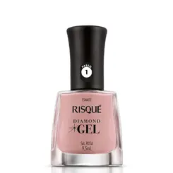 Esmalte Risqué Diamond Gel Sal Rosa 9,5ml