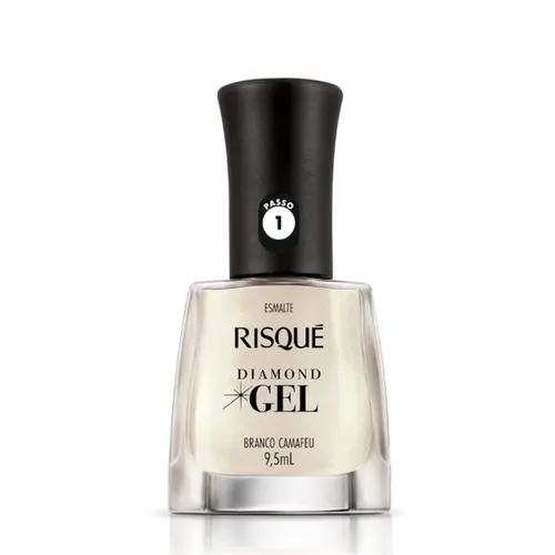Esmalte Risqué Diamond Gel Branco Camafeu 9,5ml