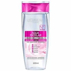 Água Micelar L Oréal Paris Solução de Limpeza Demaquilante 5 em 1 200ml