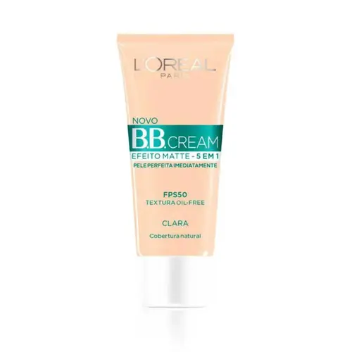 BB Cream L’Oréal Matte 5 em 1 FPS 50 Clara 30ml