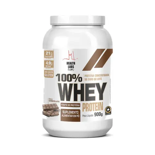 Whey Protein 100% Health Labs Chocolate 900g