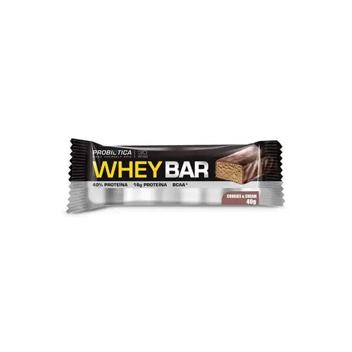 Barra Probiótica Whey Bar Cookies and Cream 40g