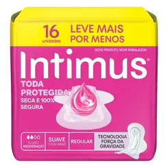 Absorvente Intimus Cobertura Suave C/Abas 16 unidades
