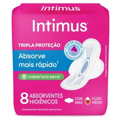 Absorvente Intimus Tripla Proteção Seca C/Abas 8un