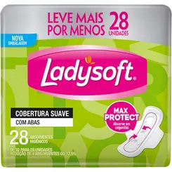 Absorvente Ladysoft Normal Suave com Abas 28 Un