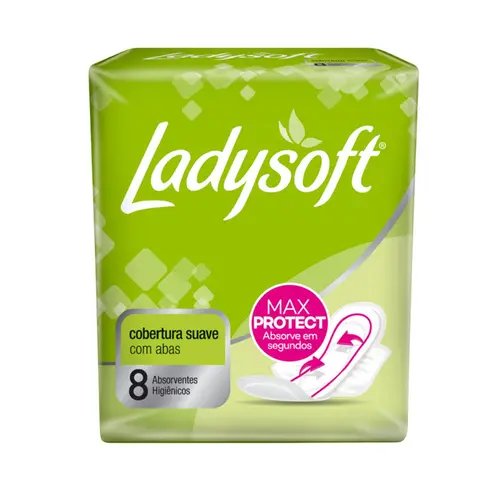 Absorvente Ladysoft Suave com Abas 8 Und