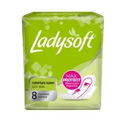 Absorvente Ladysoft Suave com Abas 8 Und