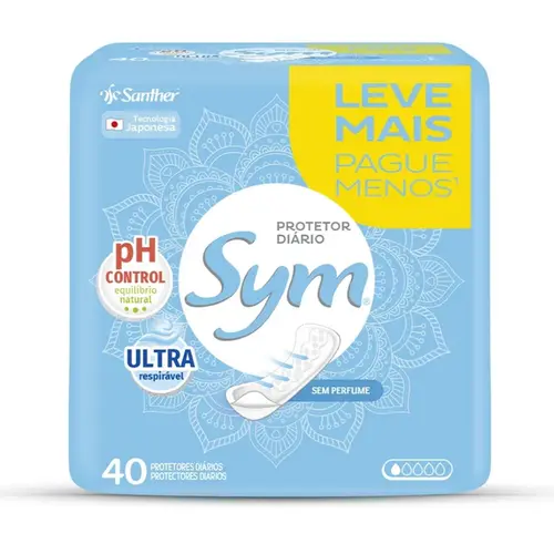 Absorvente Sym Protetor Diário Sem Perfume 40un
